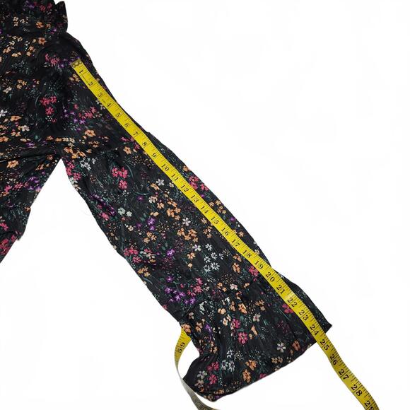 Riley & Rae Women's Long Sleeve Black Floral Dress Size 6 - Picture 10 of 11
